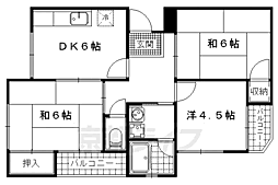中村マンション 3DKの間取図画像