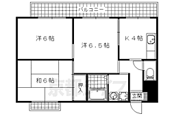 エクシード西大津 1階3Kの間取り