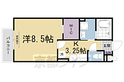 モナリエ大江 1階1Kの間取り