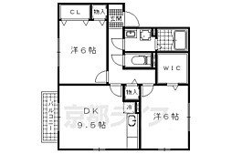 レークタウンＥ棟 2階2LDKの間取り
