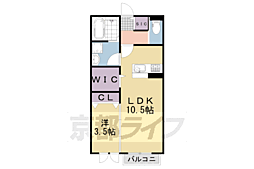 エムルーブル　Ｂ棟 1階1LDKの間取り