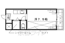 グラフィーネ向島 3階1Kの間取り