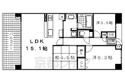 ロータリーマンション大津京レアール 11階3LDKの間取り