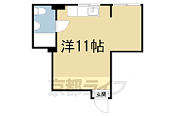 におの浜　小堀マンション 3階ワンルームの間取り