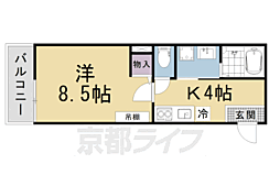 アークリード浜大津 104 1階1Kの間取り
