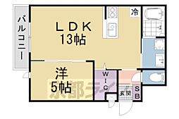 ＴＨＥ　ＲＥＳＩＤＥＮＣＥ　ＫＹＯＴＯ　ＨＩＧＡＳＩＮＯ 101 1階1LDKの間取り