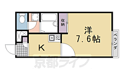レオパレス東森本 1Kの間取図画像