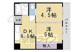 メーゾンヴィオレット 2DKの間取図画像