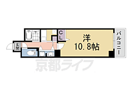 ビレイユ真英河原町 1Kの間取図画像