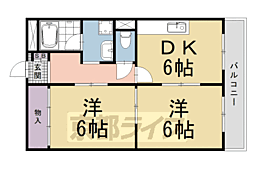 エステートホリカワ 2DKの間取図画像