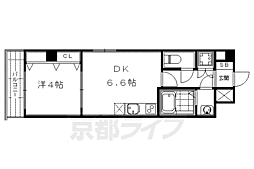 ICasa綾小路 1DKの間取図画像