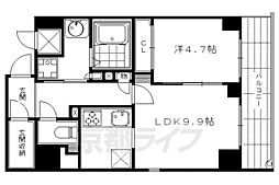 都壱番館三条堀川 1LDKの間取図画像