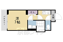 VineOakAgeha 1Kの間取図画像