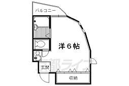ル・モンド安町 ワンルームの間取図画像