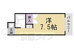 ドミール大文字 1Kの間取図画像