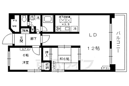 レジデンス古橋 2LDKの間取図画像