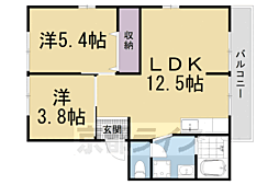 フレグランスモナ 2LDKの間取図画像