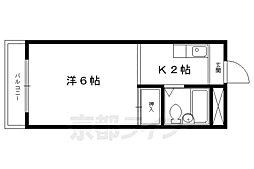ルミナス一条 1Kの間取図画像