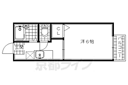 エスポワール鉾立 1Kの間取図画像