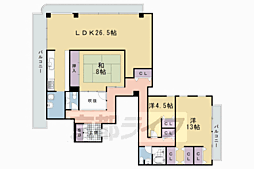 プルーリオン上桂 3LDKの間取図画像