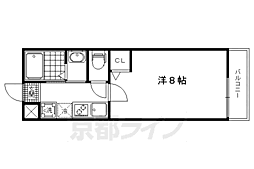 アークリード下天神 1Kの間取図画像