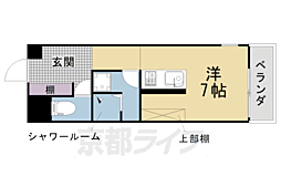 デイスターアベニュー ワンルームの間取図画像