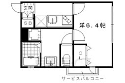 GRACEALLEYSAIIN 1Kの間取図画像