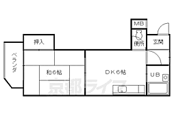 シャトープレザンス 1DKの間取図画像