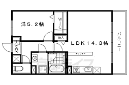 アムール京都仁王門 1LDKの間取図画像
