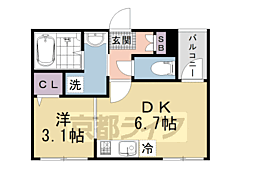 TeaPavilion 1DKの間取図画像