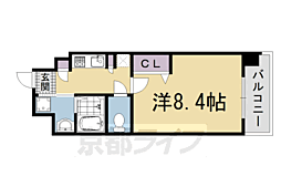 APEX京都室町 1Kの間取図画像