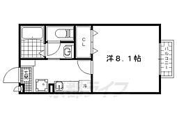 セジュール向日葵 1Kの間取図画像