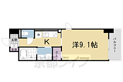 ヒラソル瀬田 1Kの間取図画像