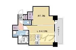 SKYMAISON京都西院 1LDKの間取図画像