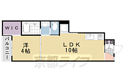 メルヴェーユ 1LDKの間取図画像