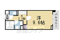 パインフィールド洛東 1Kの間取図画像