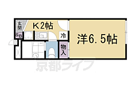 レオパレスマメゾン2 1Kの間取図画像