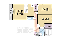 リート623E 2LDKの間取図画像