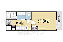 シュシュさくらの 1Kの間取図画像