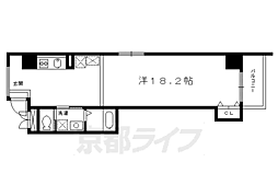 リンツ御池 ワンルームの間取図画像