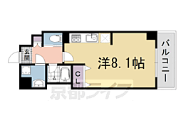 ベラジオ五条堀川3 1Kの間取図画像