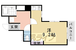 グランドパレス御池衣棚 1Kの間取図画像