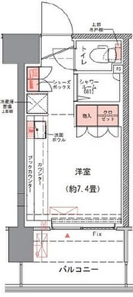 コムレジ赤羽　社会人棟 318｜東京都北区赤羽南2丁目(賃貸マンション1R・2階・16.50㎡)の写真 その2