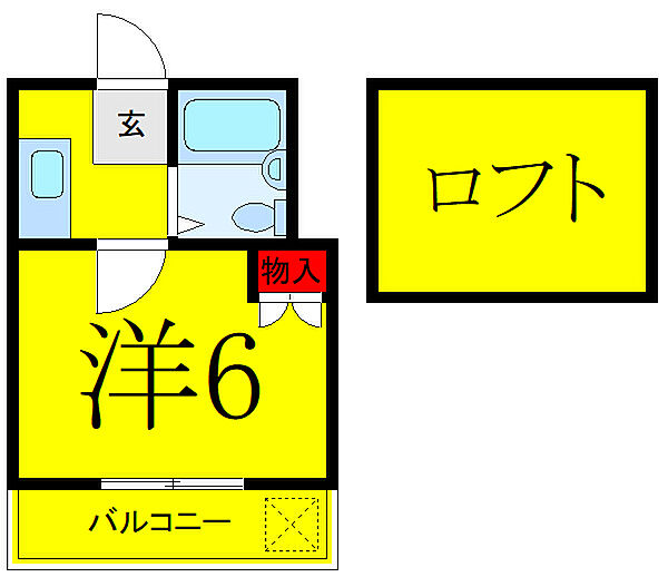 第7小野ハイム 101｜東京都板橋区成増1丁目(賃貸アパート1K・1階・13.66㎡)の写真 その2