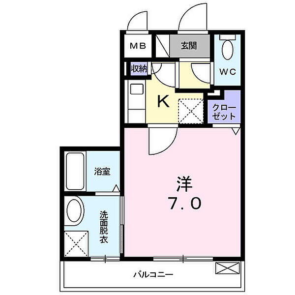 A・RABASTA 203｜埼玉県蕨市南町4丁目(賃貸アパート1K・2階・25.00㎡)の写真 その2