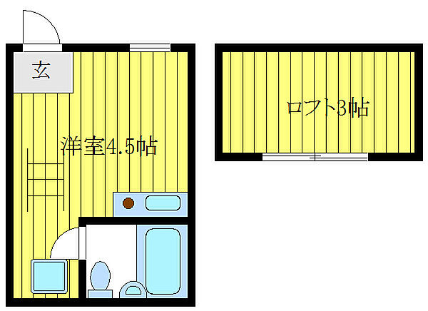 ベルビー小豆沢 205｜東京都板橋区小豆沢4丁目(賃貸アパート1R・2階・11.70㎡)の写真 その2