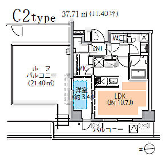 レスピール蓮根 703｜東京都板橋区坂下2丁目(賃貸マンション1LDK・7階・37.71㎡)の写真 その2