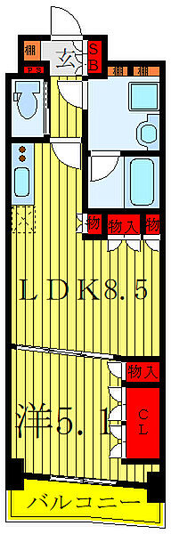 パレステージ町屋参番館 302｜東京都荒川区東尾久3丁目(賃貸マンション1LDK・3階・36.39㎡)の写真 その2