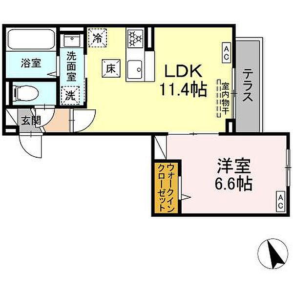 アリエム 102｜東京都足立区六月2丁目(賃貸アパート1LDK・1階・40.94㎡)の写真 その2