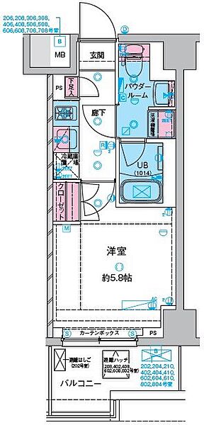 GENOVIA 川口元郷 702｜埼玉県川口市元郷2丁目(賃貸マンション1K・7階・21.00㎡)の写真 その2